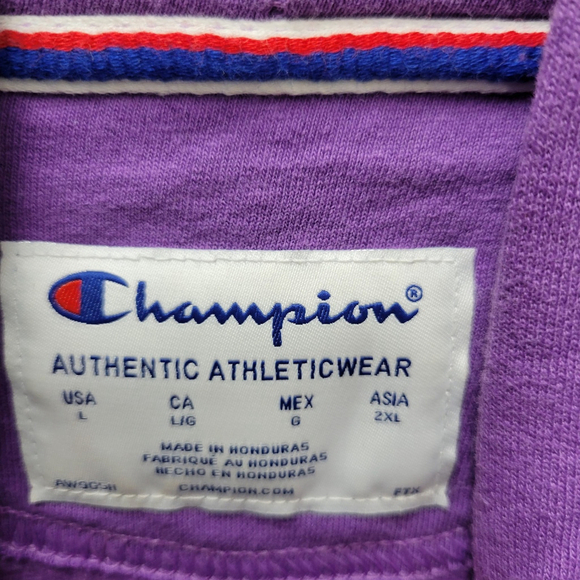 Champion Authentic Women's Purple Hoodie Sweatshirt Size Large - Picture 9 of 9
